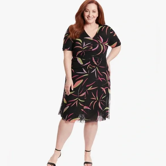 Maggy London V-Neck Reversible A-line Mesh Multi Occasion Dress Size Small NWT - Picture 4 of 16